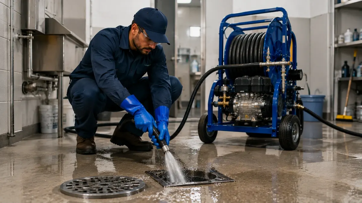 Floor Drain Hydro Jet Cleaning in Blue Jay