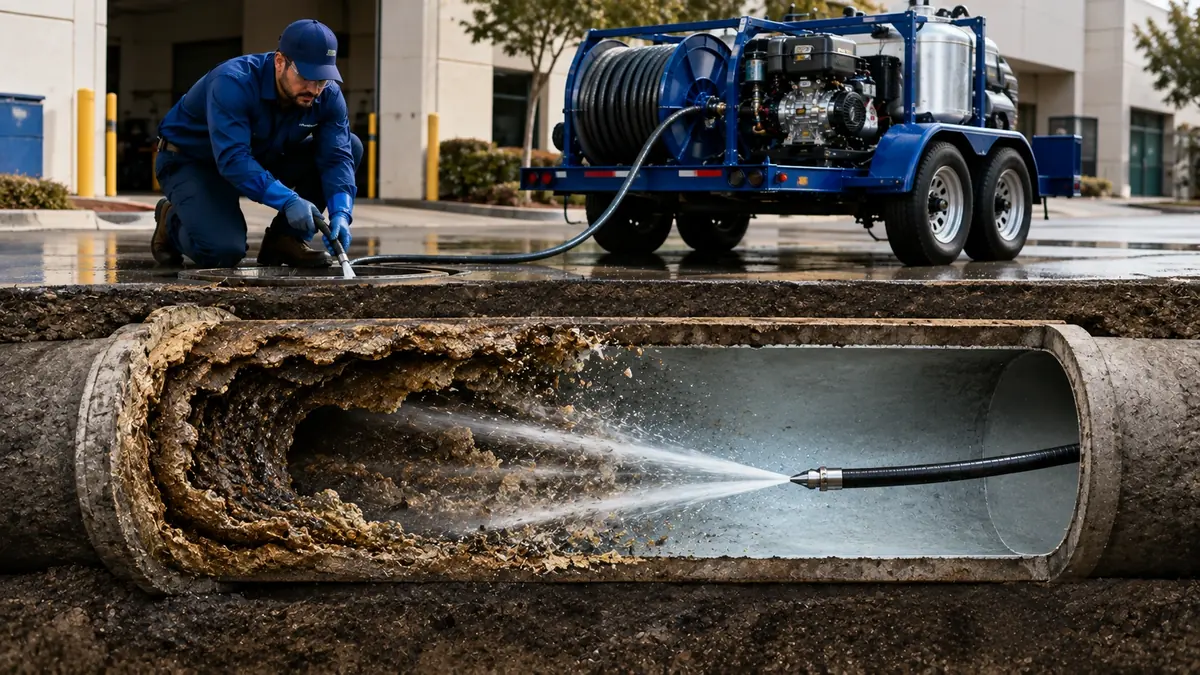 Sewer Pipe Descaling in Blue Jay